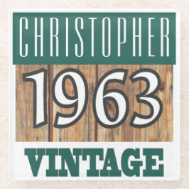 Geboren in 1962  Birthday Gift Glazen Onderzetter