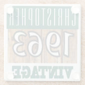 Geboren in 1962 Birthday Gift Glazen Onderzetter (Achterkant)