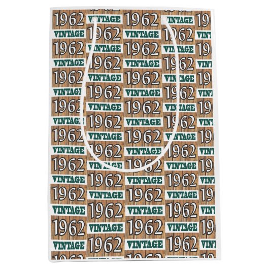 Geboren in 1962 middelgrote cadeautas (Voorkant)