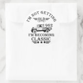 geboren in 1962  verjaardagscadeau mannen cadeau ronde sticker (Tas)