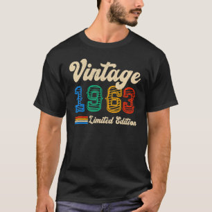 Geboren in 1963, 60e geboortedag, 60 jaar o t-shirt