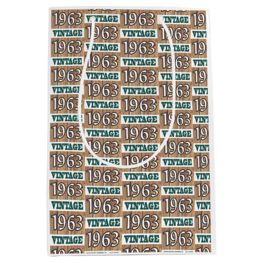 Geboren in 1963 middelgrote cadeautas (Voorkant)