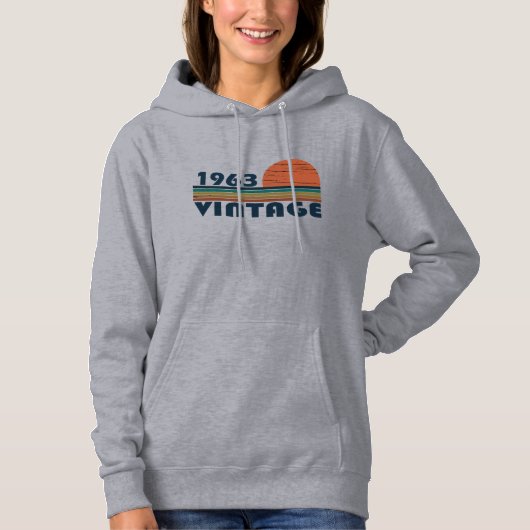 Geboren in 1963 op  verjaardag hoodie (Voorkant)