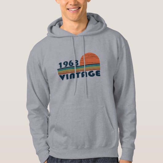Geboren in 1963 op  verjaardag hoodie (Voorkant)