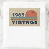 Geboren in 1963 op  verjaardag rechthoekige sticker (Tas)