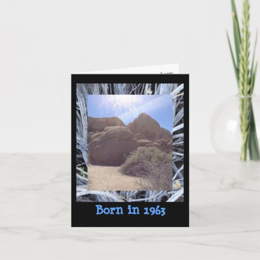 Geboren in 1963 Plechtige feiten op Birthday Kaart (Voorkant)