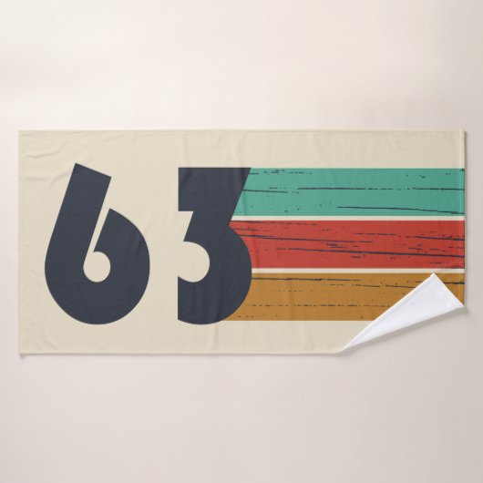 Geboren in 1963 verjaardagscadeau badhanddoek (Badhanddoek)