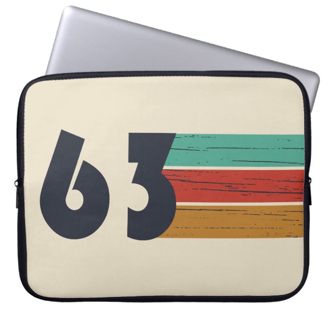 Geboren in 1963  verjaardagscadeau laptop sleeve (Voorkant)