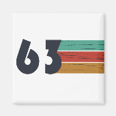 Geboren in 1963  verjaardagscadeau magneet (Voorkant)