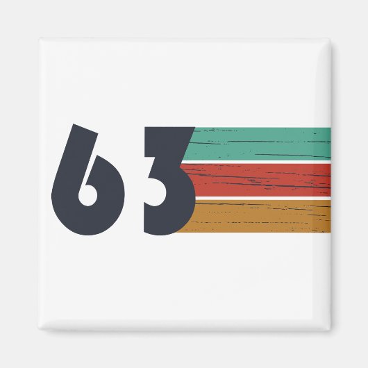 Geboren in 1963  verjaardagscadeau magneet (Voorkant)