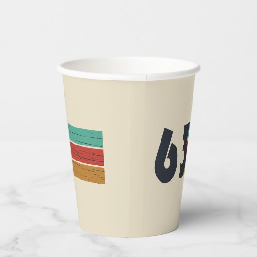 Geboren in 1963  verjaardagscadeau papieren bekers (Rechts)