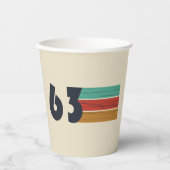 Geboren in 1963  verjaardagscadeau papieren bekers (Voorkant)