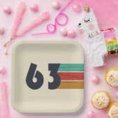 Geboren in 1963  verjaardagscadeau papieren bordje (Feest)