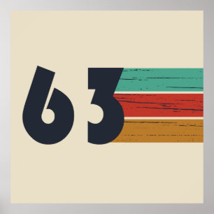 Geboren in 1963  verjaardagscadeau poster