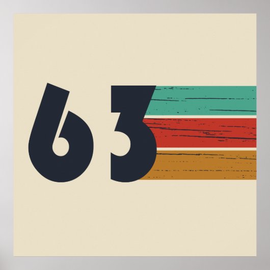 Geboren in 1963  verjaardagscadeau poster (Voorkant)