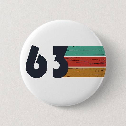 Geboren in 1963  verjaardagscadeau ronde button 5,7 cm (Voorkant)