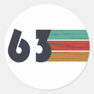 Geboren in 1963  verjaardagscadeau ronde sticker