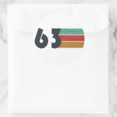 Geboren in 1963  verjaardagscadeau ronde sticker (Tas)