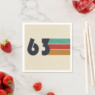 Geboren in 1963  verjaardagscadeau servet