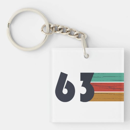Geboren in 1963  verjaardagscadeau sleutelhanger (voorkant)