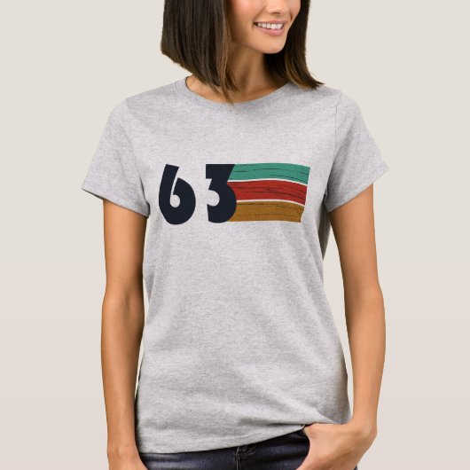 Geboren in 1963  verjaardagscadeau t-shirt (Voorkant)