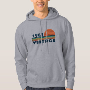 Geboren in 1963 vintage verjaardagscadeau hoodie