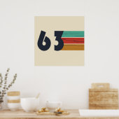 geboren in 1963 vintage verjaardagscadeau poster (Keuken)