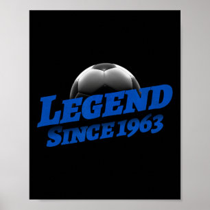 Geboren in 1963 Voetbalfan Verjaardag Legendarisch Poster