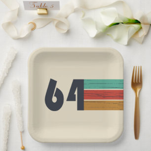 Geboren in 1964 60e geboortedag papieren bordje