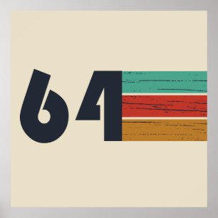Geboren in 1964  60e geboortedag poster