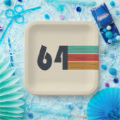 Geboren in 1964  jaar papieren bordje (Feest)