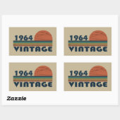 Geboren in 1964  jaar rechthoekige sticker (Vel)