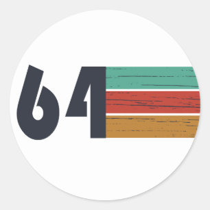 Geboren in 1964  jaar ronde sticker