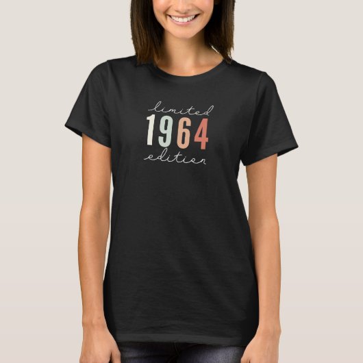 Geboren in 1964  verjaardagscadeau  t-shirt (Voorkant)