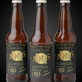Geboren in 1965 60e verjaardagsfeestje bierlabel s bier etiket