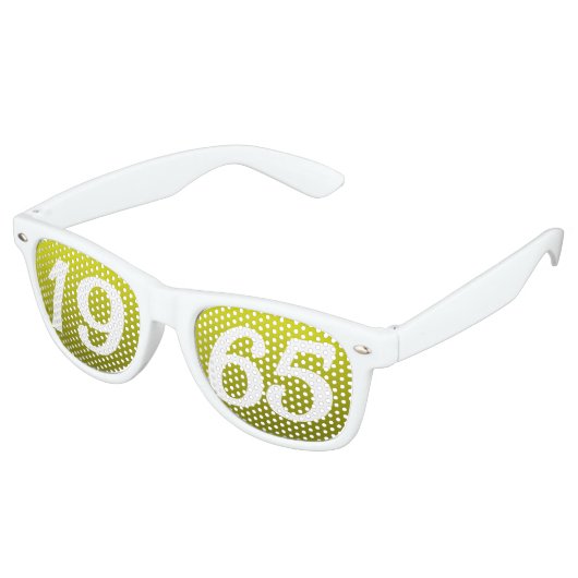 Geboren in 1965 60ste verjaardag leuke tinten retro zonnebril (Gekanteld)