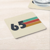 Geboren in 1965  60ste verjaardagscadeau kartonnen onderzetters (Schuin)