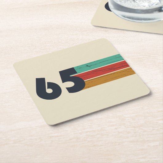 Geboren in 1965  60ste verjaardagscadeau kartonnen onderzetters (Schuin)