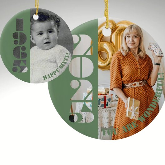 Geboren in 1965 60ste verjaardagscadeau Ornament