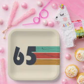 Geboren in 1965  60ste verjaardagscadeau papieren bordje (Feest)