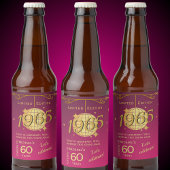 Geboren in 1965 60ste verjaardagsfeest roze bier L Bier Etiket