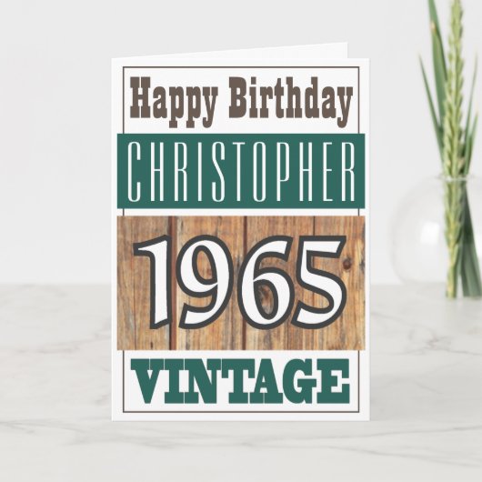 Geboren in 1965 Greetings Card Kaart (Voorkant)