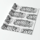 Geboren in 1965, Limited Edition Wrapping Paper Cadeaupapier (Uitgerold)