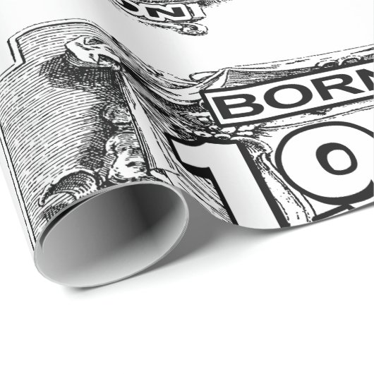 Geboren in 1965, Limited Edition Wrapping Paper Cadeaupapier (Rol Hoek)