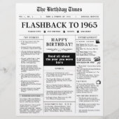 Geboren in 1965 Mock Krant zwart-wit (Voorkant)