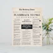 Geboren in 1965 Mock Newspaper voor 60e verjaardag (Staand voorkant)