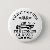 Geboren in 1965  verjaardagscadeau ronde button 5,7 cm (Voorkant)