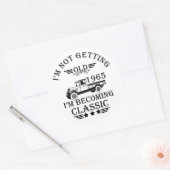 Geboren in 1965  verjaardagscadeau ronde sticker (Envelop)