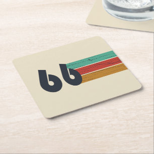 Geboren in 1966 60e verjaardagsfeestje kartonnen onderzetters