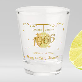 Geboren in 1966 60ste verjaardagsfeest drink barwa shot glas